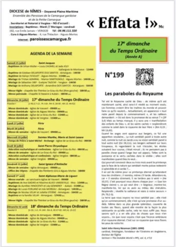 17e Dimanche du Temps Ordinaire