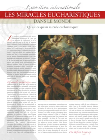 Qu'est-ce qu'un miracle eucharistique ?